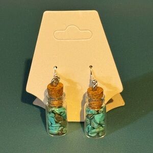 Natural Turquoise Dangle Earrings